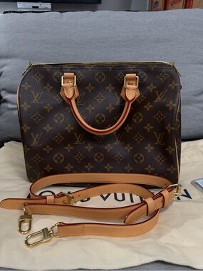❌❌❌❌SOLD❌❌❌❌Louis Vuitton Brown Monogram Satchel with Vachetta Trim